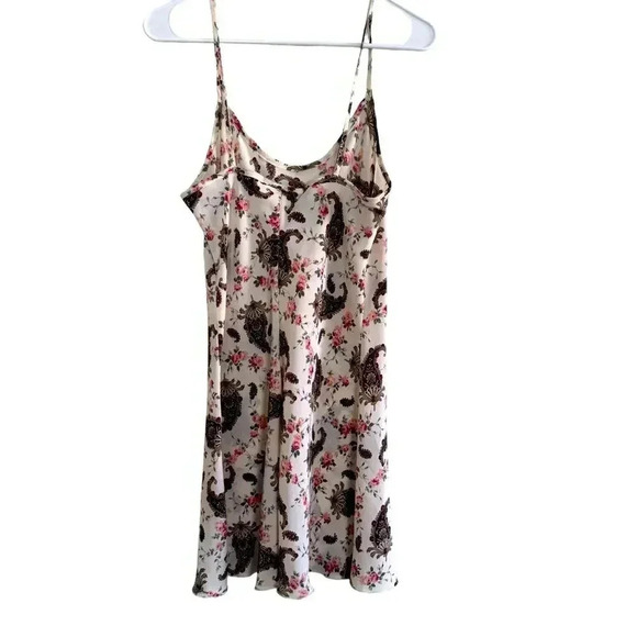 Rampage Vintage 90s Mini Floral Roses Paisley Dress Spaghetti Straps Sheer M - Picture 4 of 7